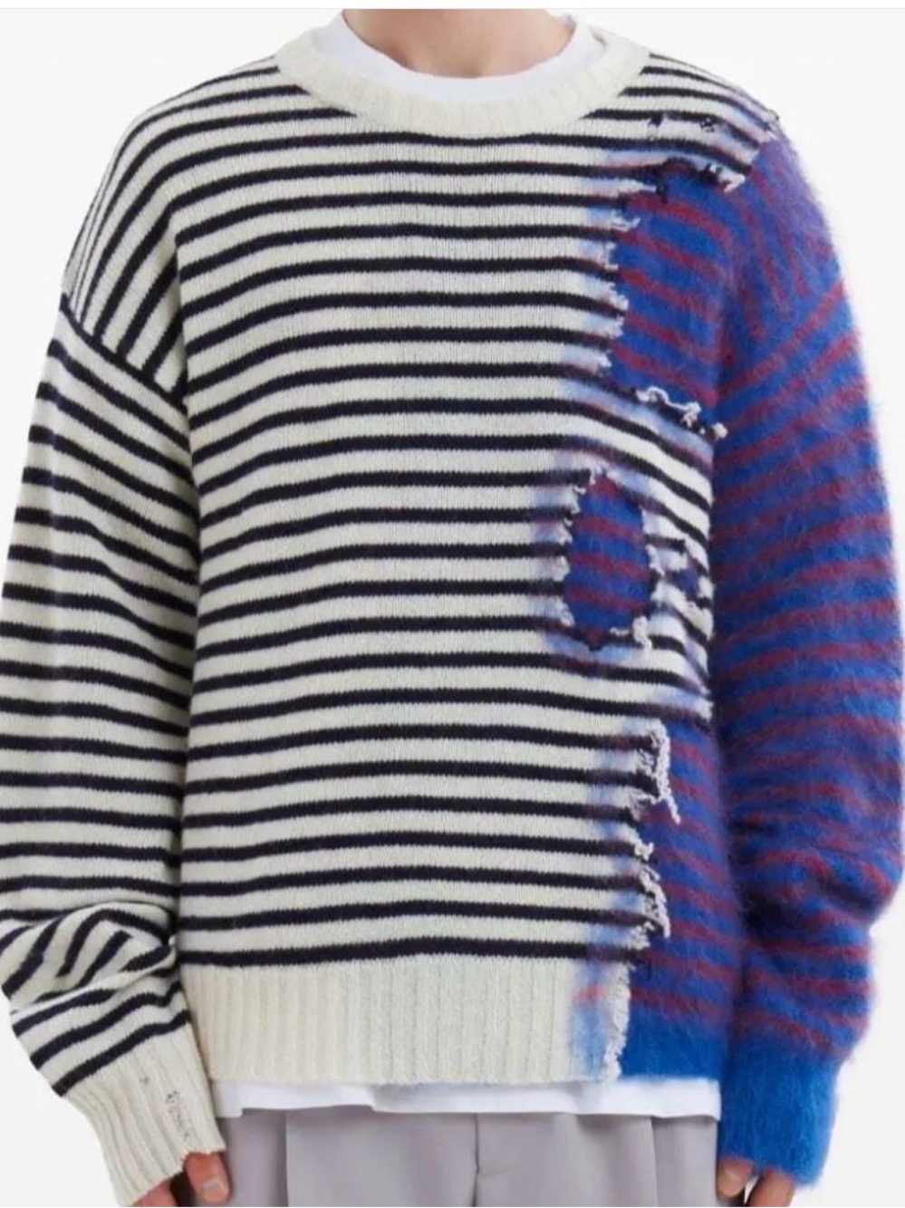 Marni Multicolor Striped Needle Punch Sweater